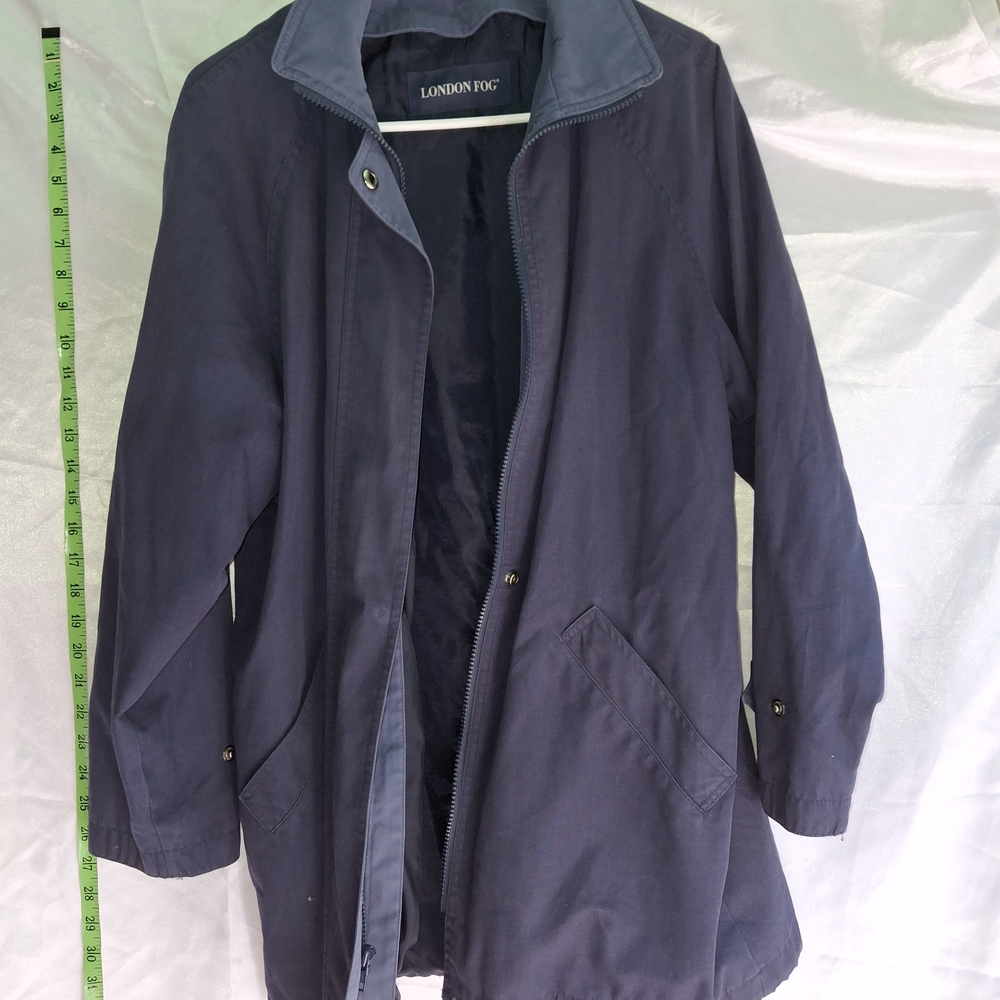 London Fog Women's Navy Rain Jacket, Wind Breaker